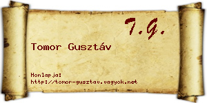 Tomor Gusztáv névjegykártya