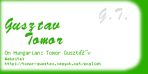 gusztav tomor business card